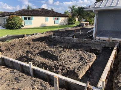 Picture of floor foundation being laid